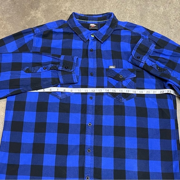 Vintage No Fear Embroidered Button Up Flannel Y2K - Picture 7 of 11